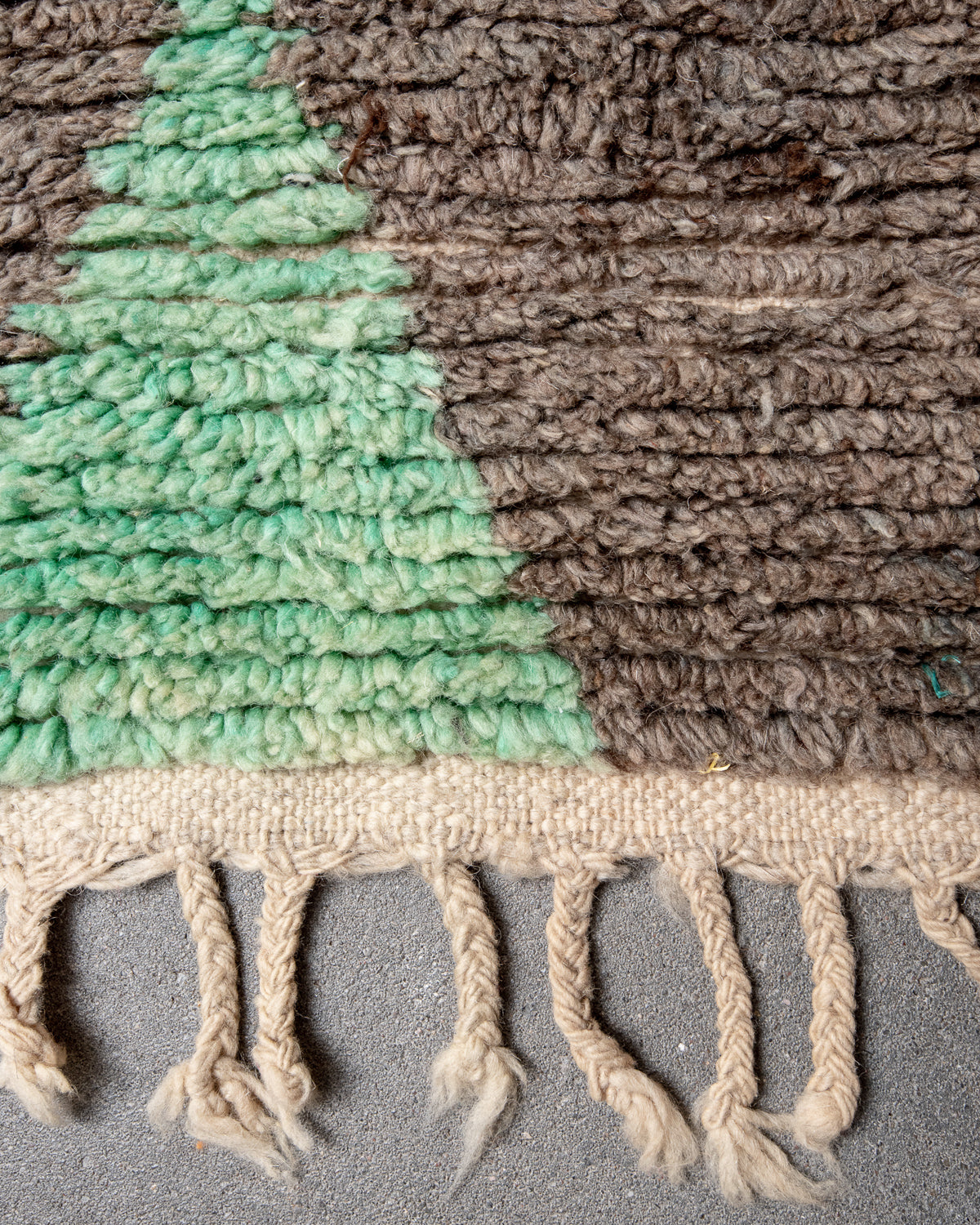 Modern, designer, handcrafted Berber runner rug from Morocco. Vintage carpet with beautiful colours and patterns and fluffy texture.