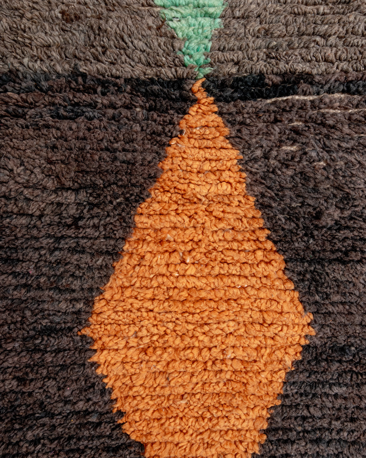 Modern, designer, handcrafted Berber runner rug from Morocco. Vintage carpet with beautiful colours and patterns and fluffy texture.