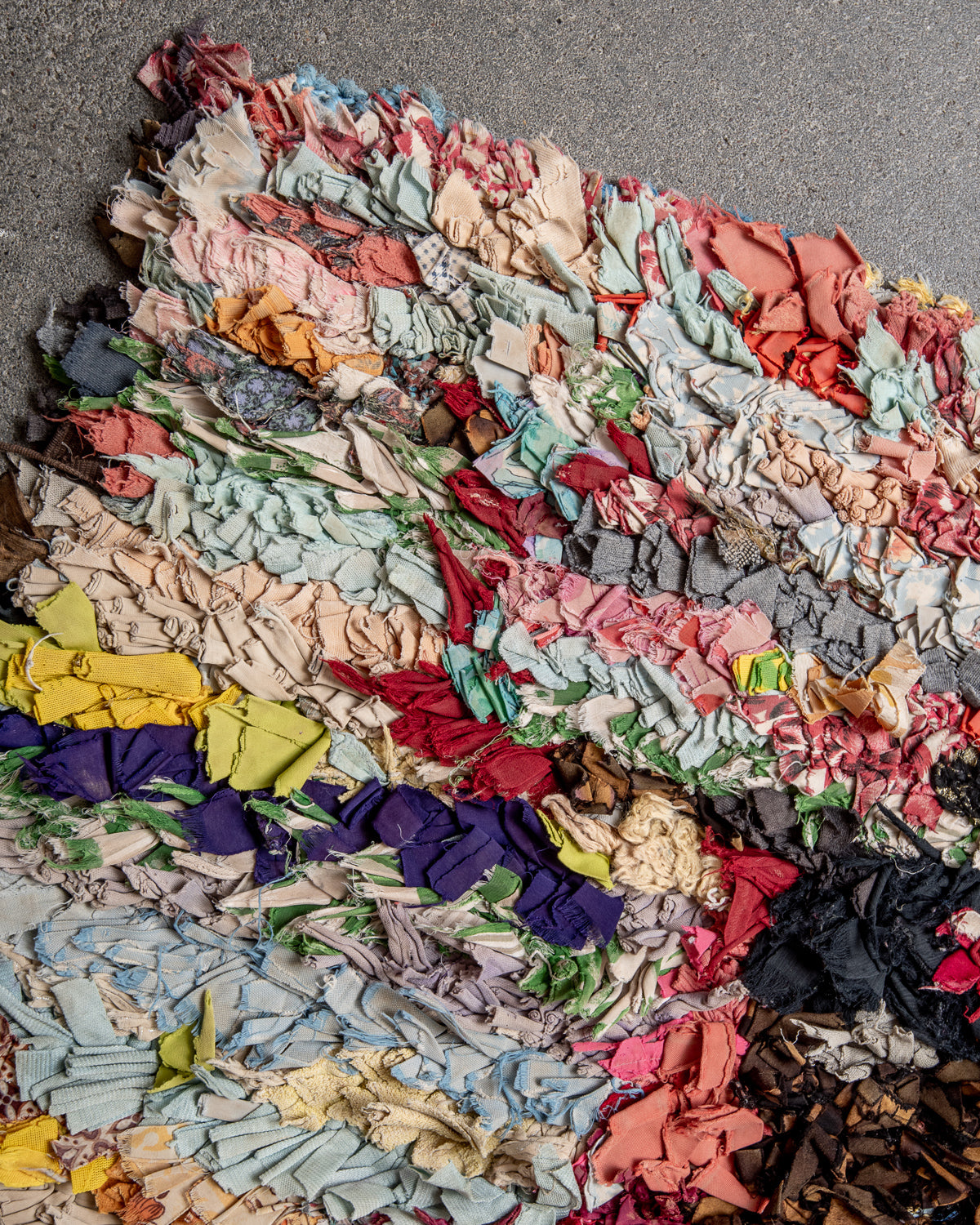 Modern designer vintage handcrafted Berber rug from Morocco. Boucherouite runner rug with beautiful colors and patterns.