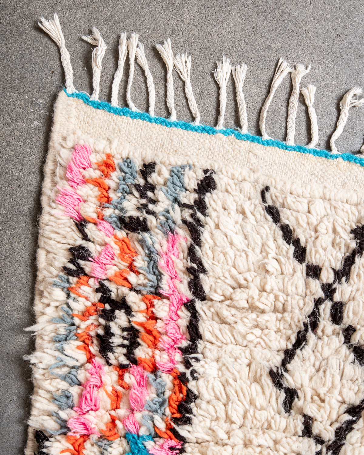 Modern designer handcrafted Berber rug from morocco Azilal with beautiful colors and patterns