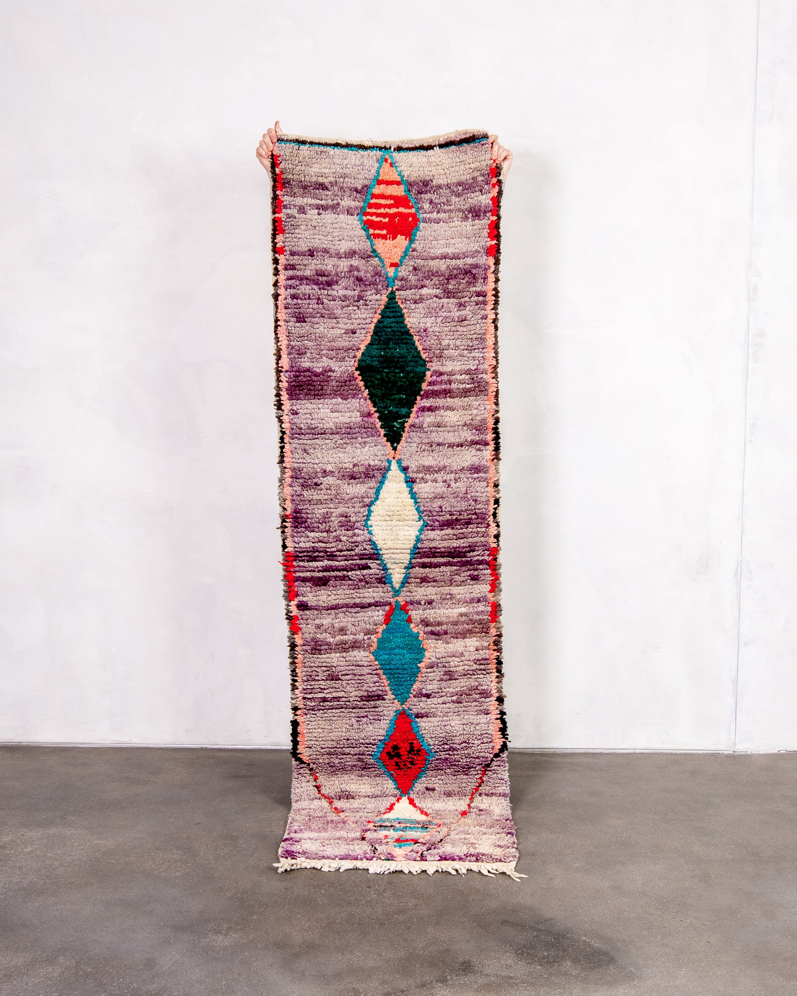 Modern designer handcrafted Berber rug from morocco Boujed with beautiful colors and patterns