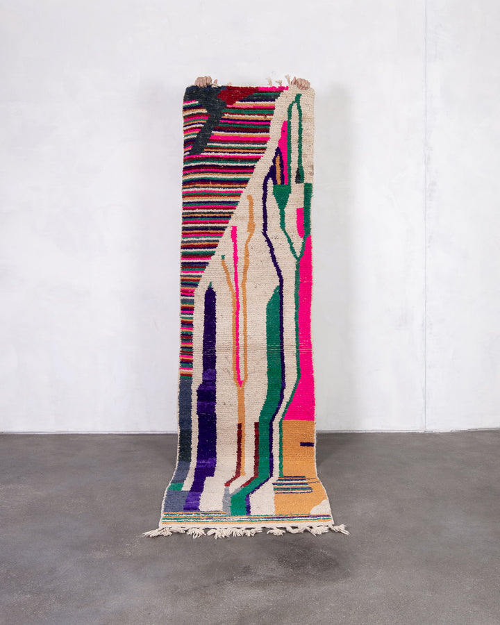 Modern designer handcrafted Berber rug from morocco Boujed with beautiful colors and patterns