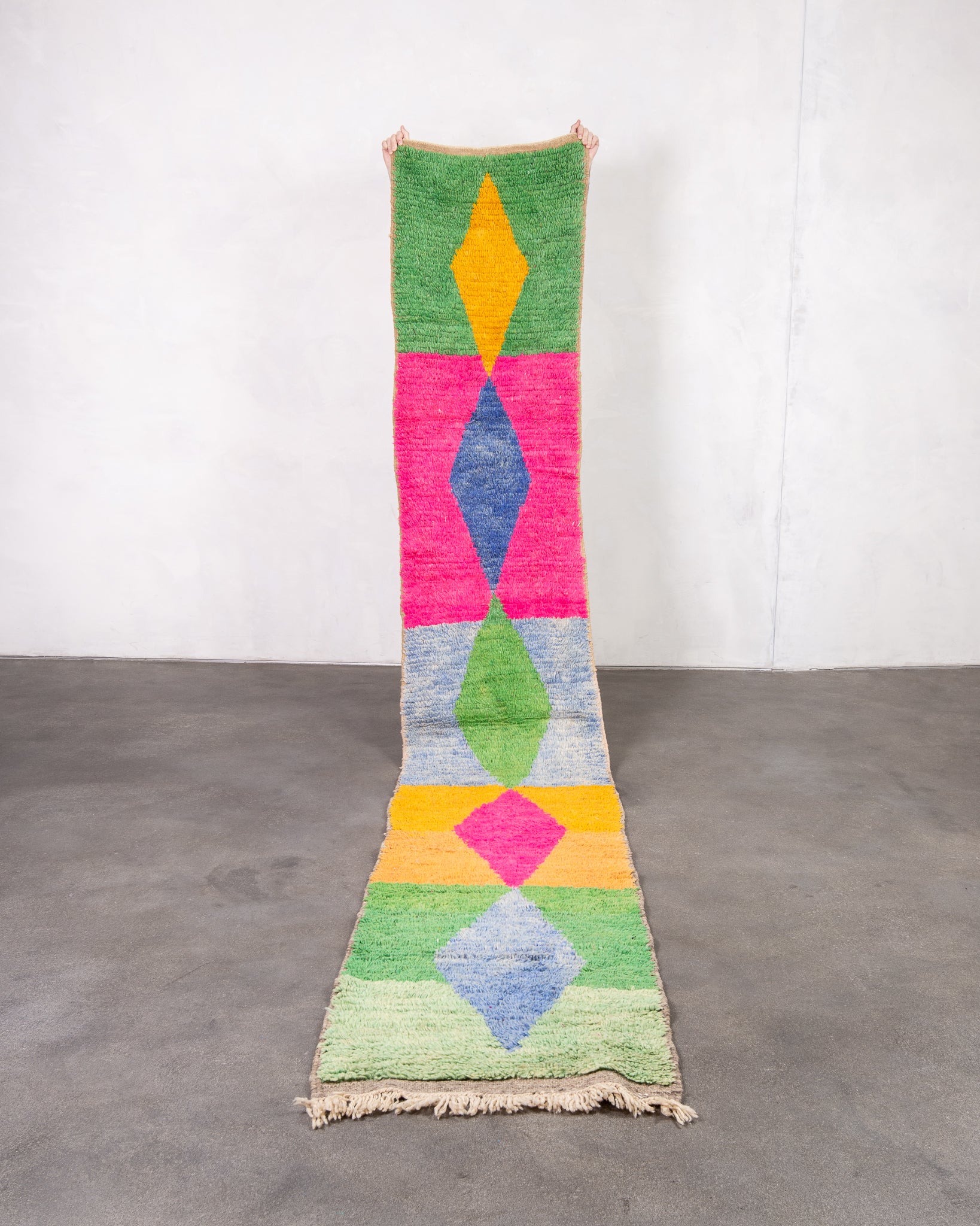 Modern designer handcrafted Berber rug from morocco Boujed with beautiful colors and patterns