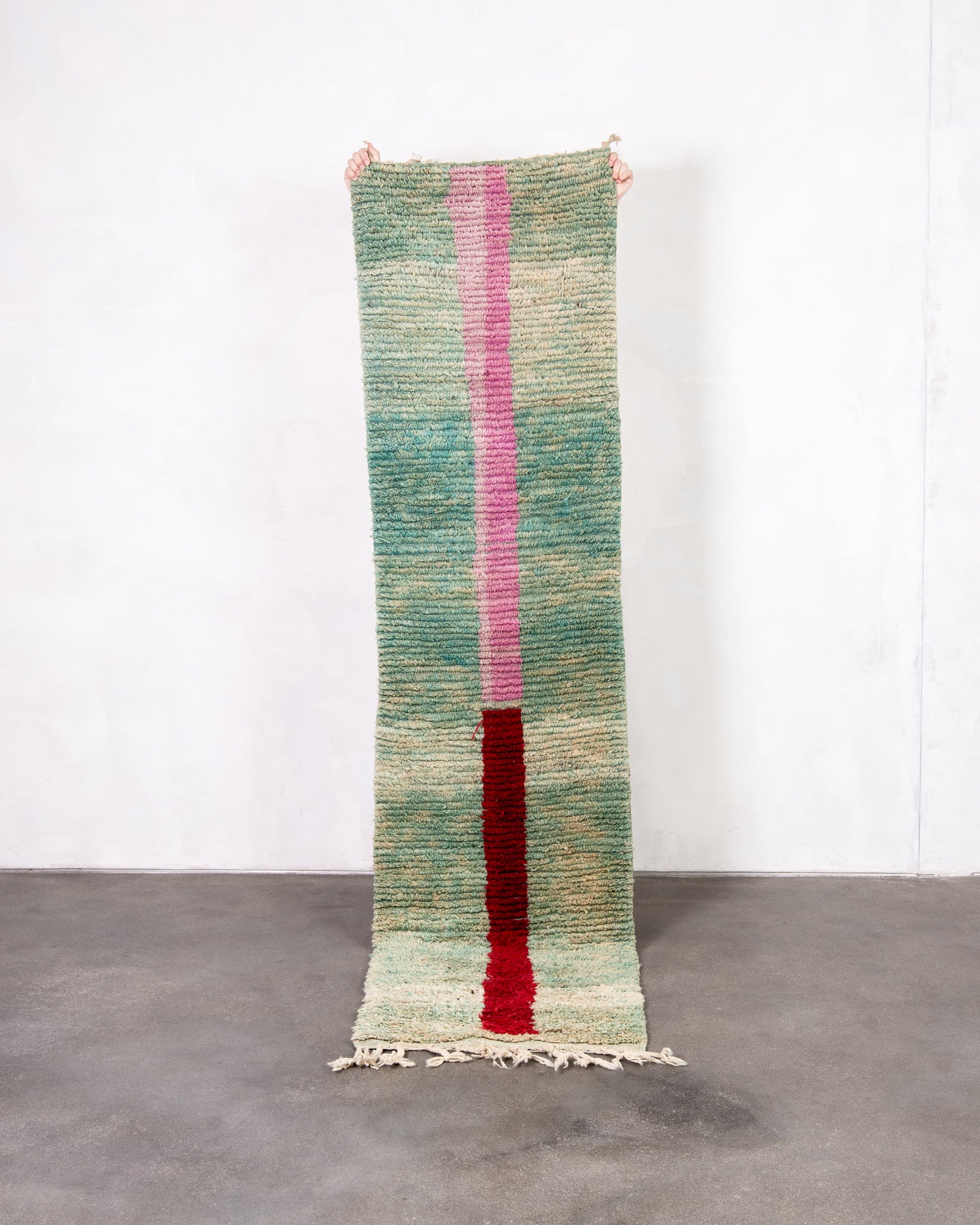 Modern designer handcrafted Berber rug from morocco Boujed with beautiful colors and patterns