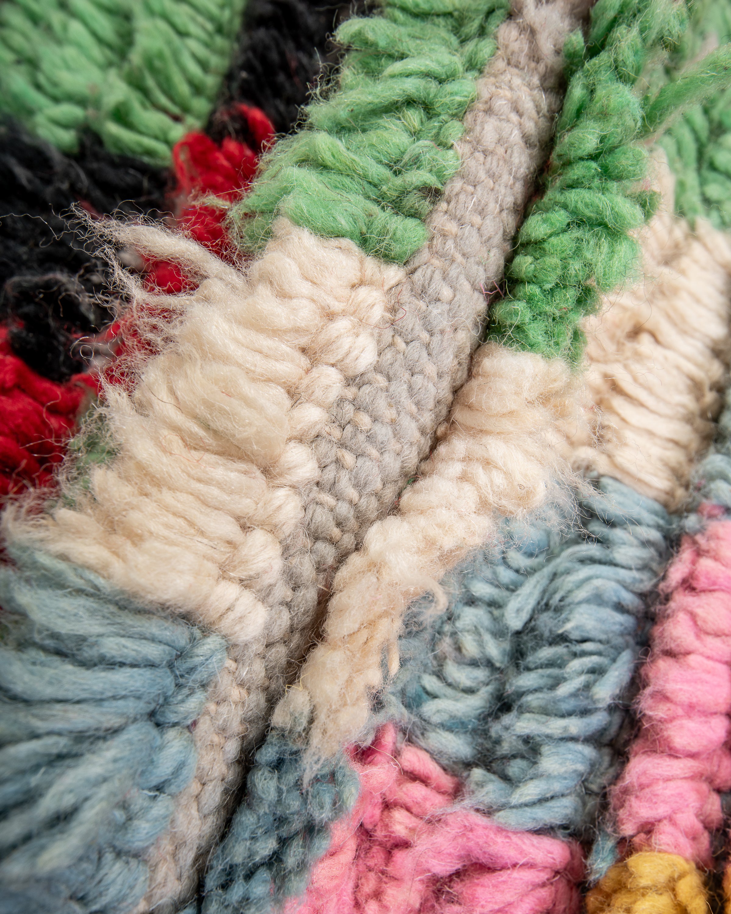 Modern designer handcrafted Berber rug from morocco Boujed with beautiful colors and patterns