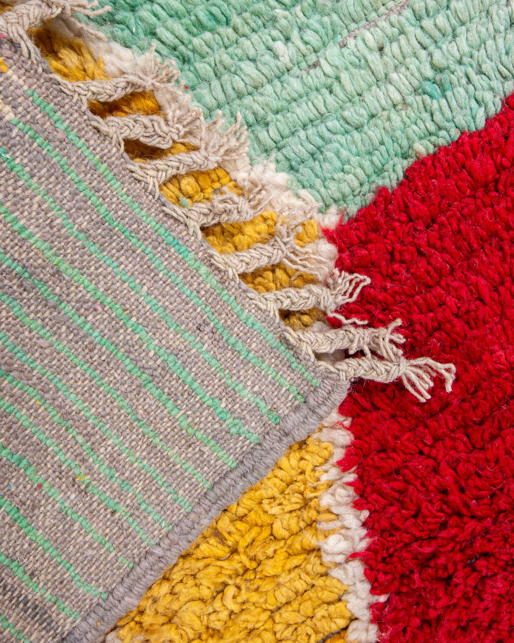 Modern designer handcrafted Berber rug from morocco Boujed with beautiful colors and patterns