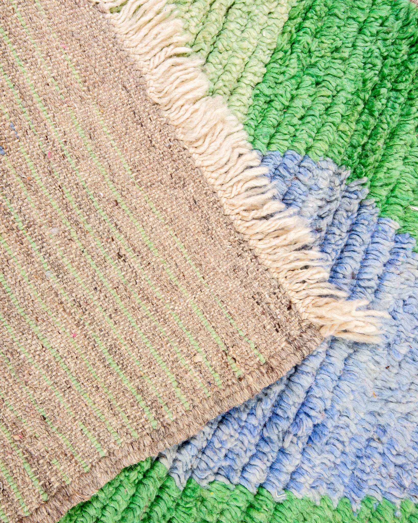 Modern designer handcrafted Berber rug from morocco Boujed with beautiful colors and patterns