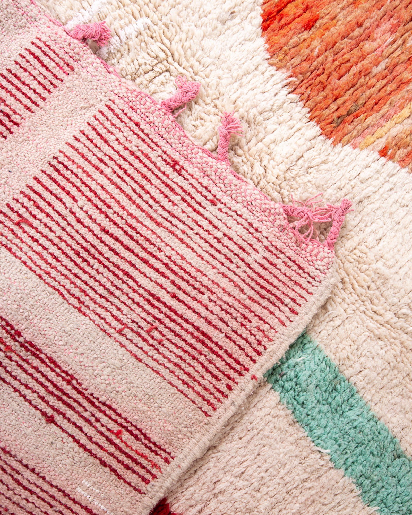 Modern designer handcrafted Berber rug from morocco Boujed with beautiful colors and patterns