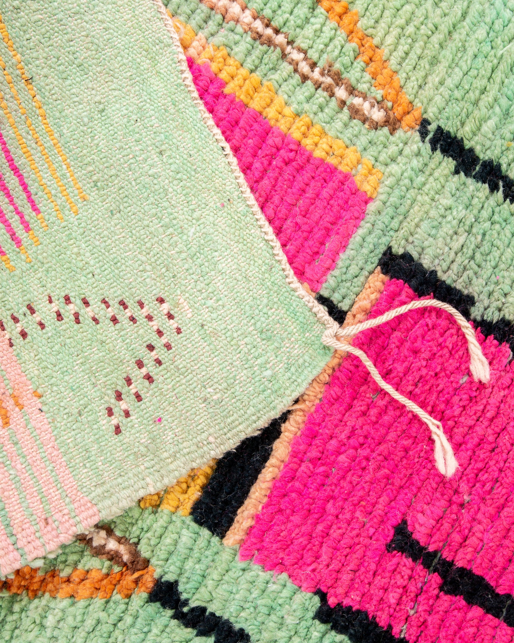 Modern designer handcrafted Berber rug from morocco Boujed with beautiful colors and patterns