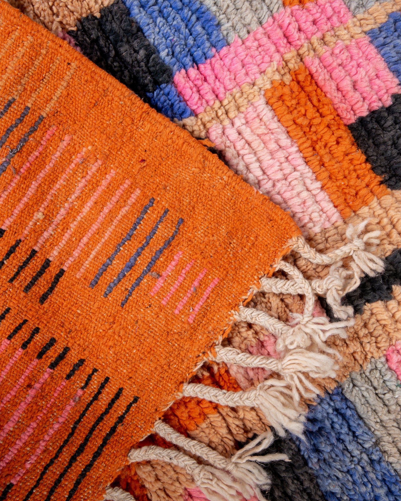 Modern designer handcrafted Berber rug from morocco Boujed with beautiful colors and patterns