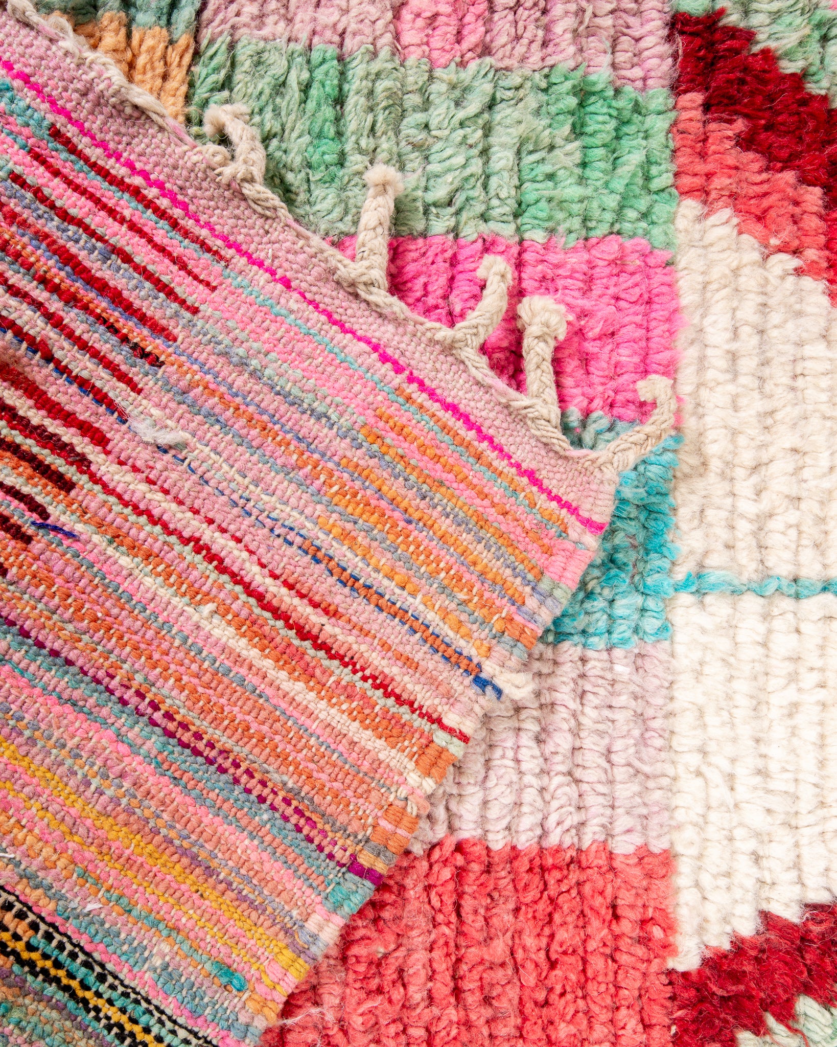 Modern designer handcrafted Berber rug from morocco Boujed with beautiful colors and patterns