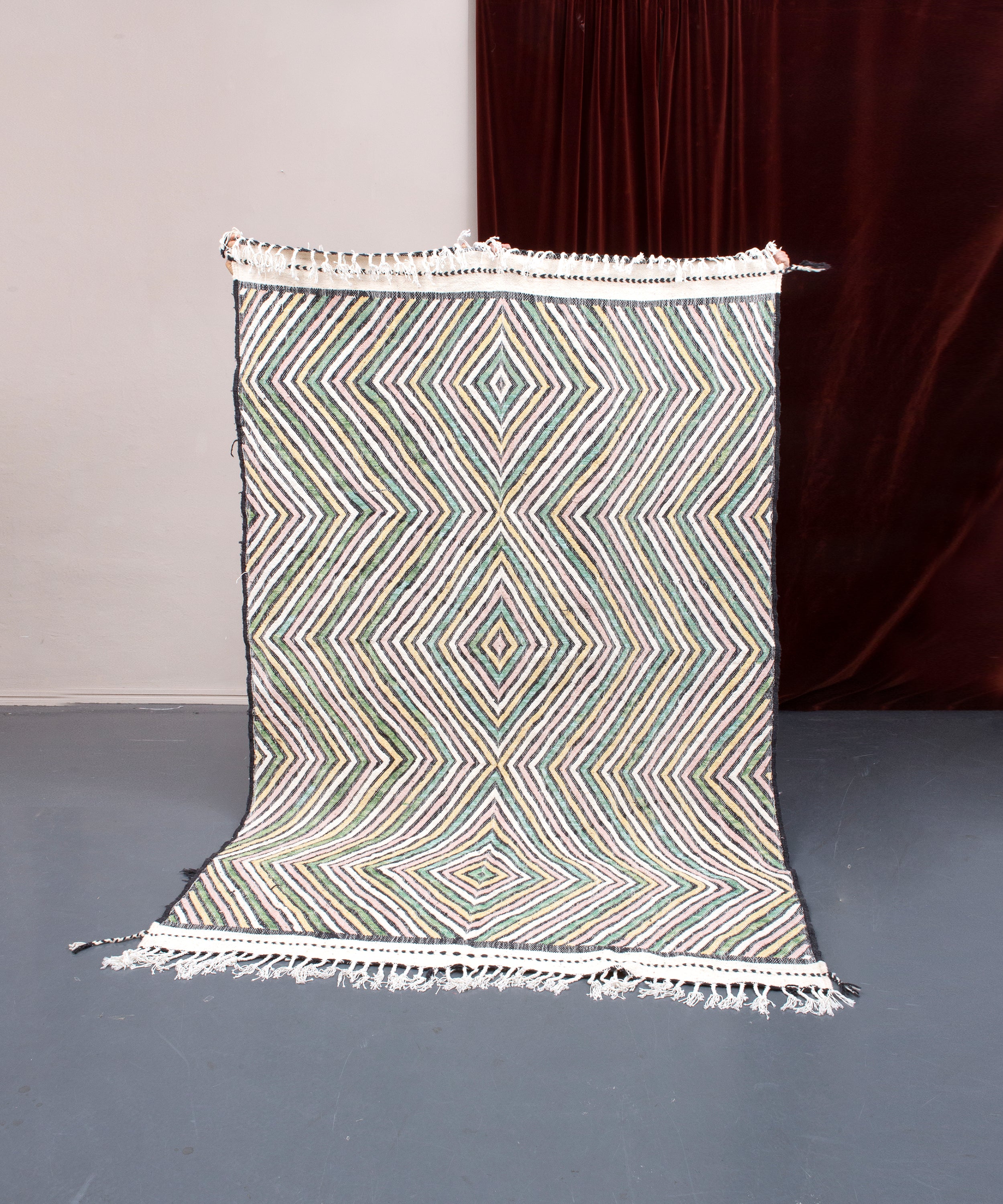 Modern designer handcrafted Berber rug from morocco Kelim with beautiful colors and patterns