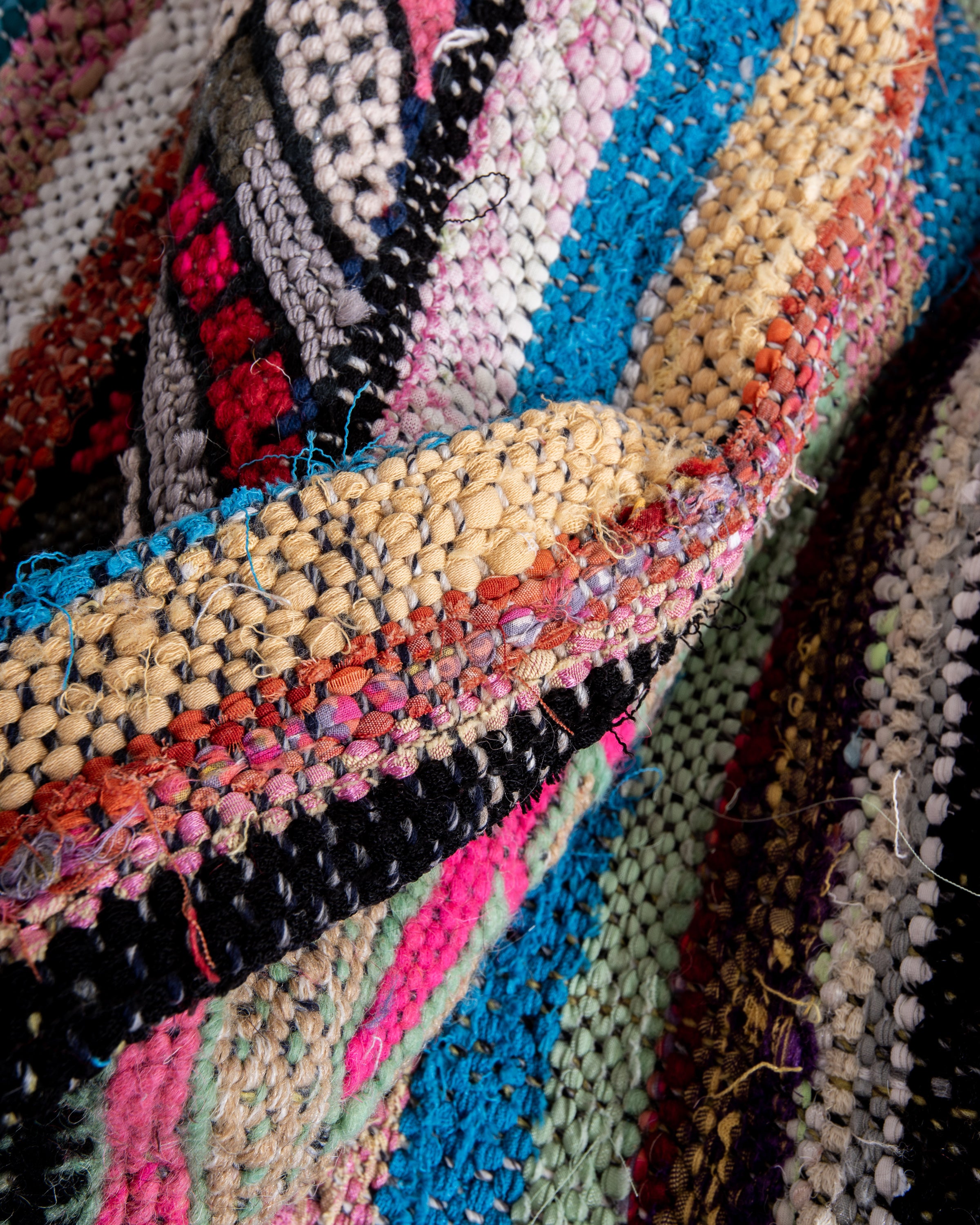 Modern designer handcrafted Berber rug from morocco Kelim with beautiful colors and patterns