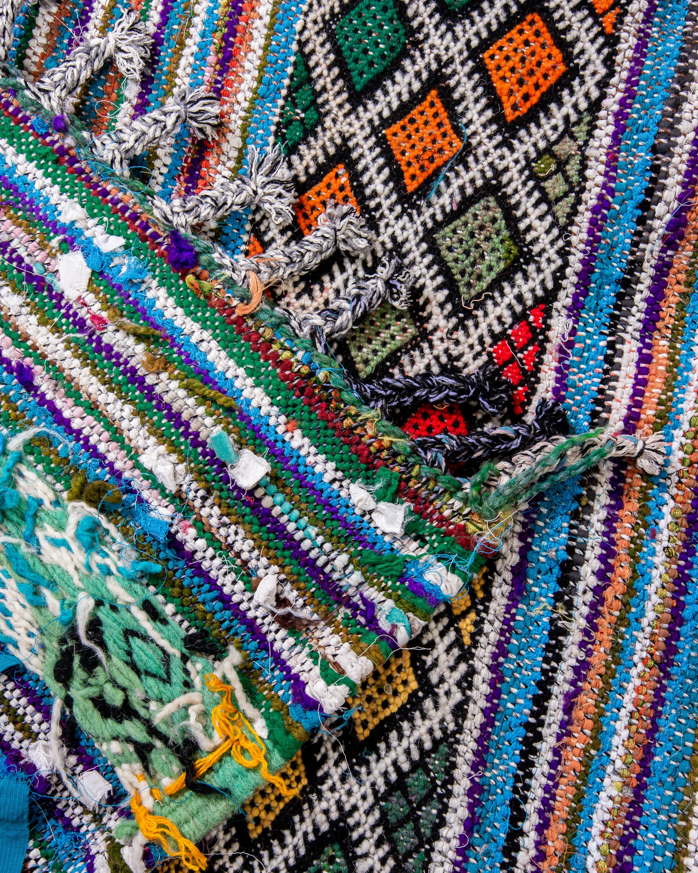 Modern designer handcrafted Berber rug from morocco Kelim with beautiful colors and patterns