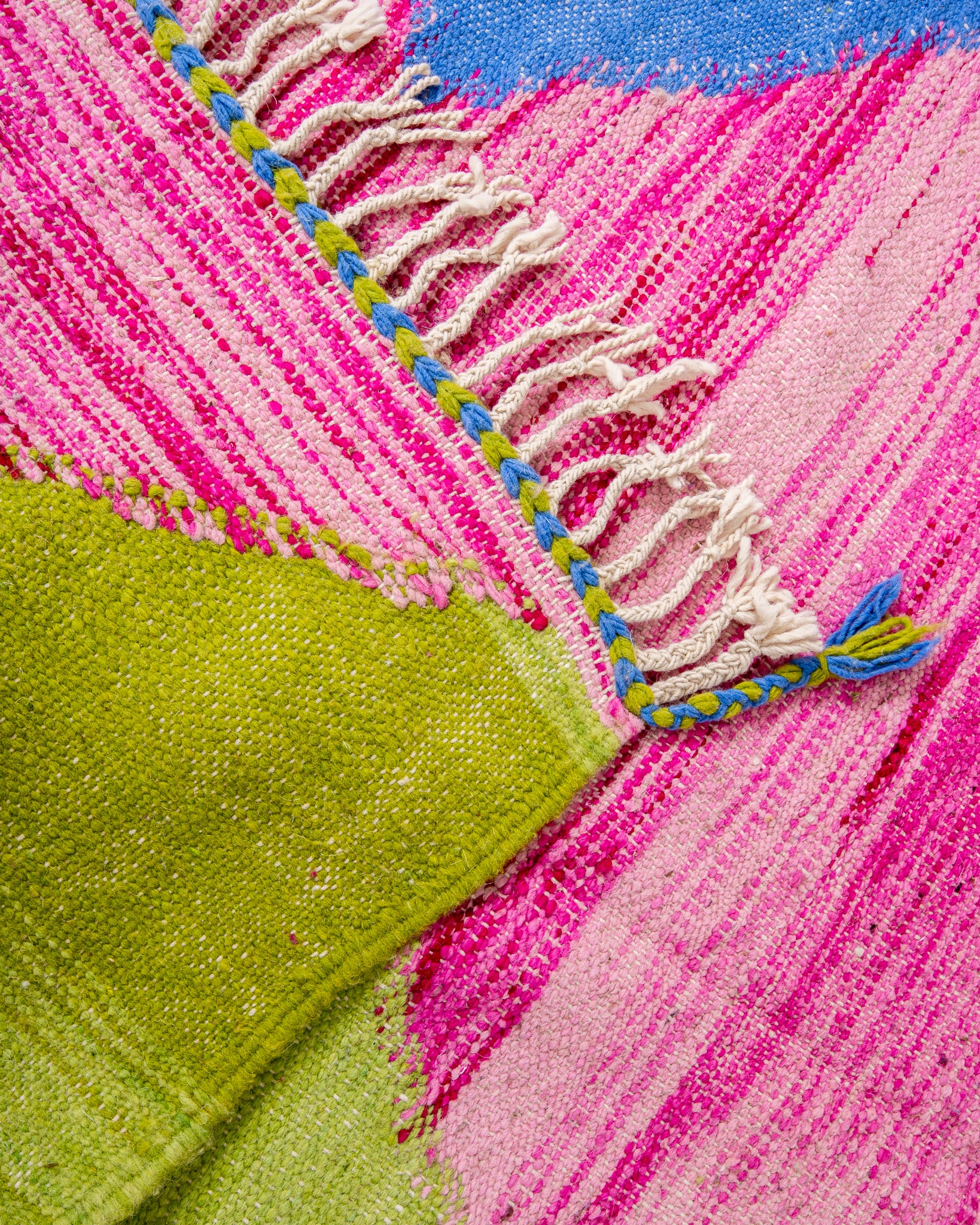 Modern designer handcrafted Berber rug from morocco Kelim with beautiful colors and patterns