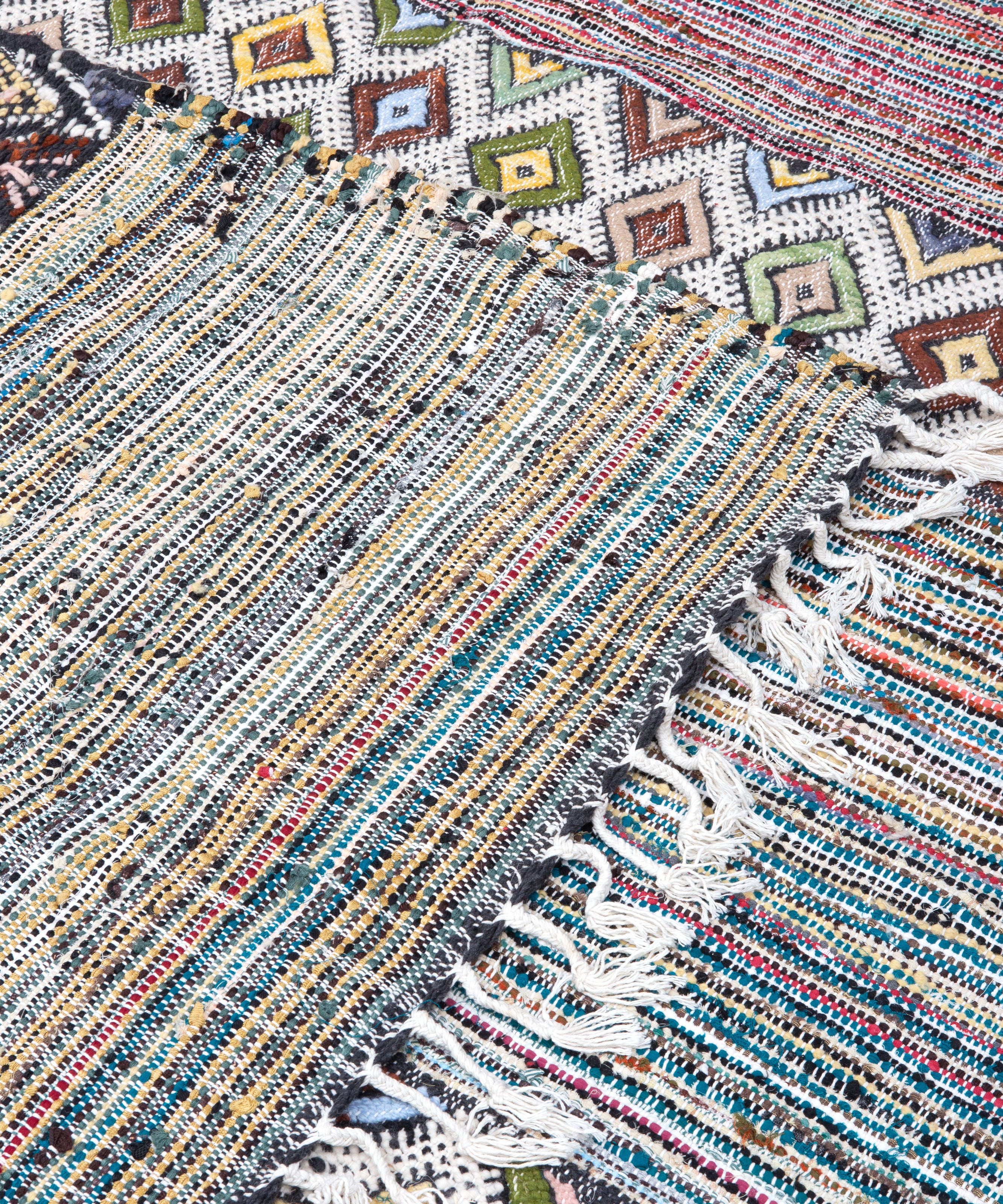 Modern designer handcrafted Berber rug from morocco Kelim with beautiful colors and patterns