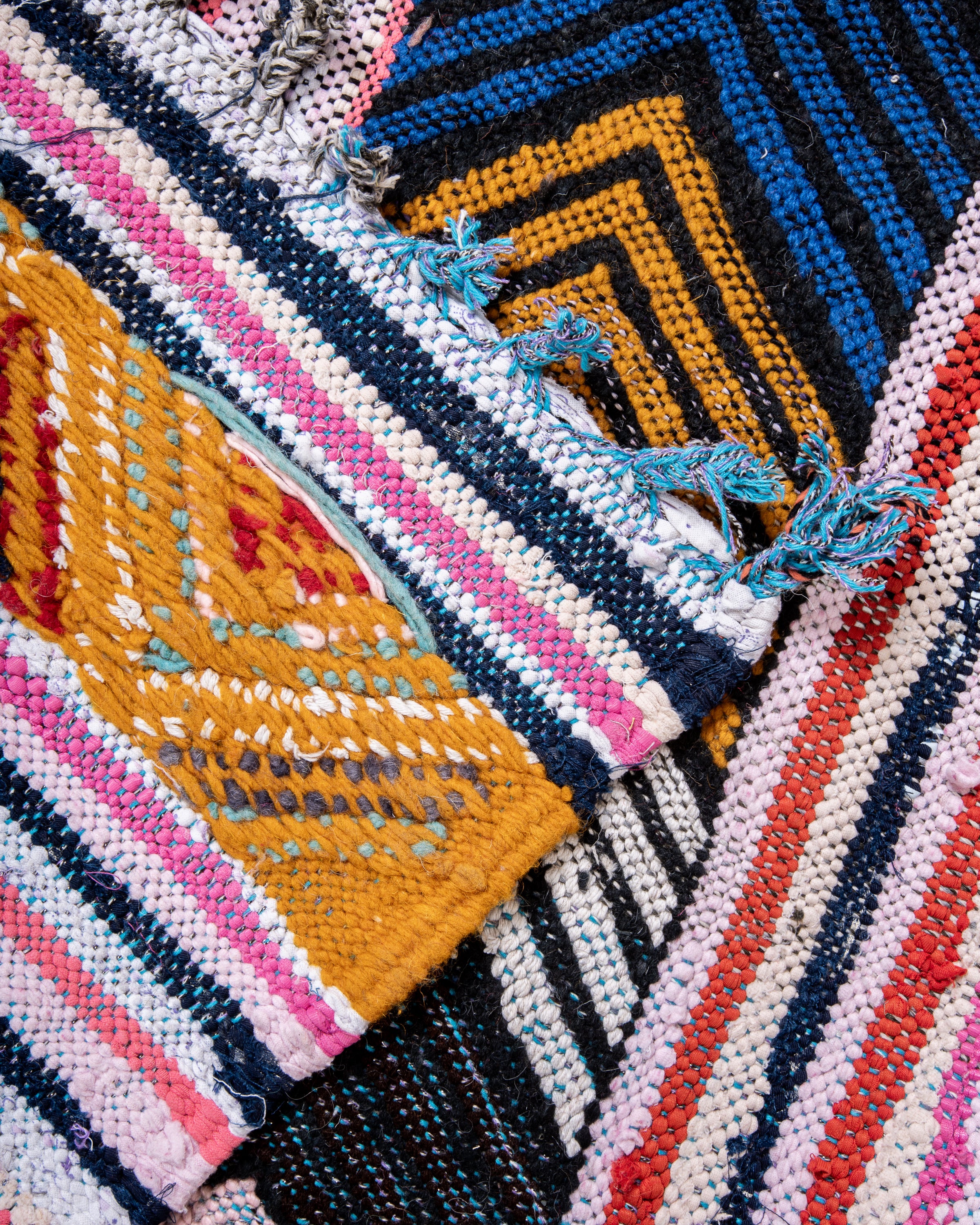 Modern designer handcrafted Berber rug from morocco Kelim with beautiful colors and patterns