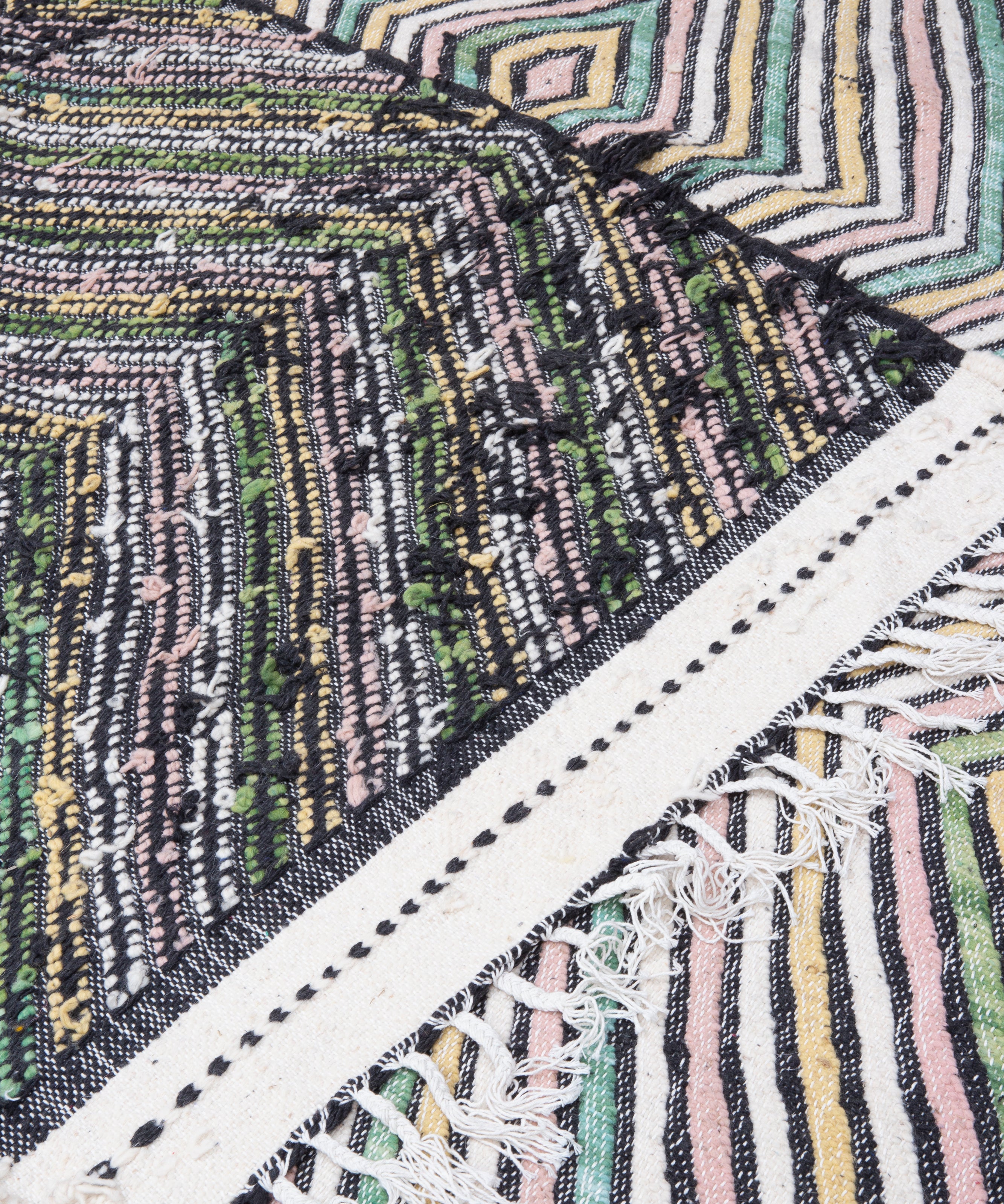 Modern designer handcrafted Berber rug from morocco Kelim with beautiful colors and patterns