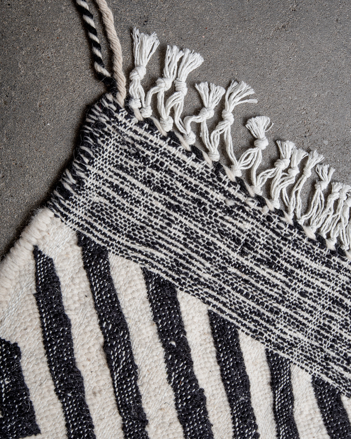 Modern, designer, handcrafted Berber rug from Morocco. Vintage Kelim carpet with beautiful designs and robust flat weave out of wool.