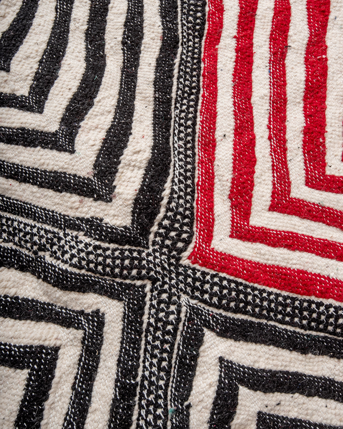 Modern, designer, handcrafted Berber rug from Morocco. Vintage Kelim carpet with beautiful designs and robust flat weave out of wool.