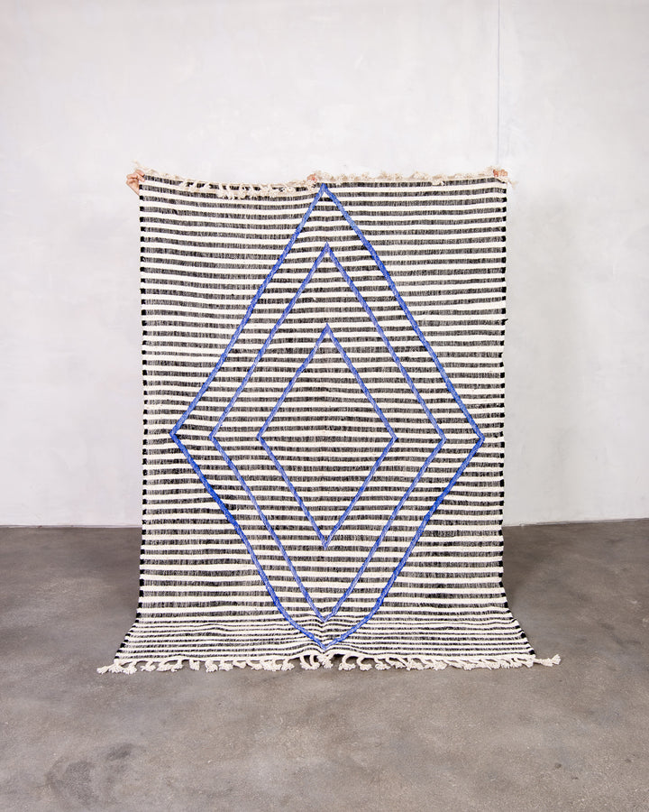 Modern designer handcrafted Berber rug from morocco Kelim with beautiful colors and patterns