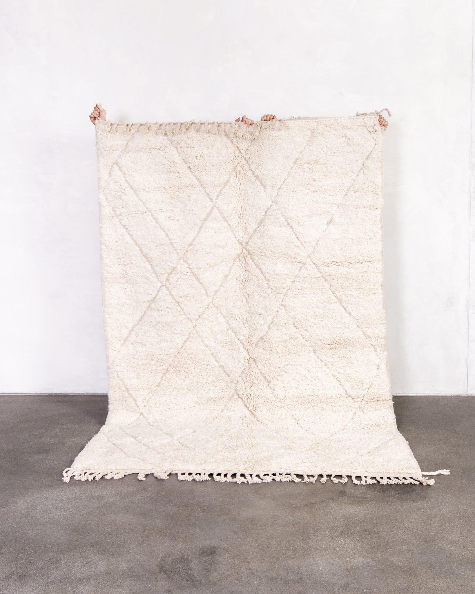 Modern designer handcrafted Berber rug from morocco Beniourain with beautiful colors and patterns