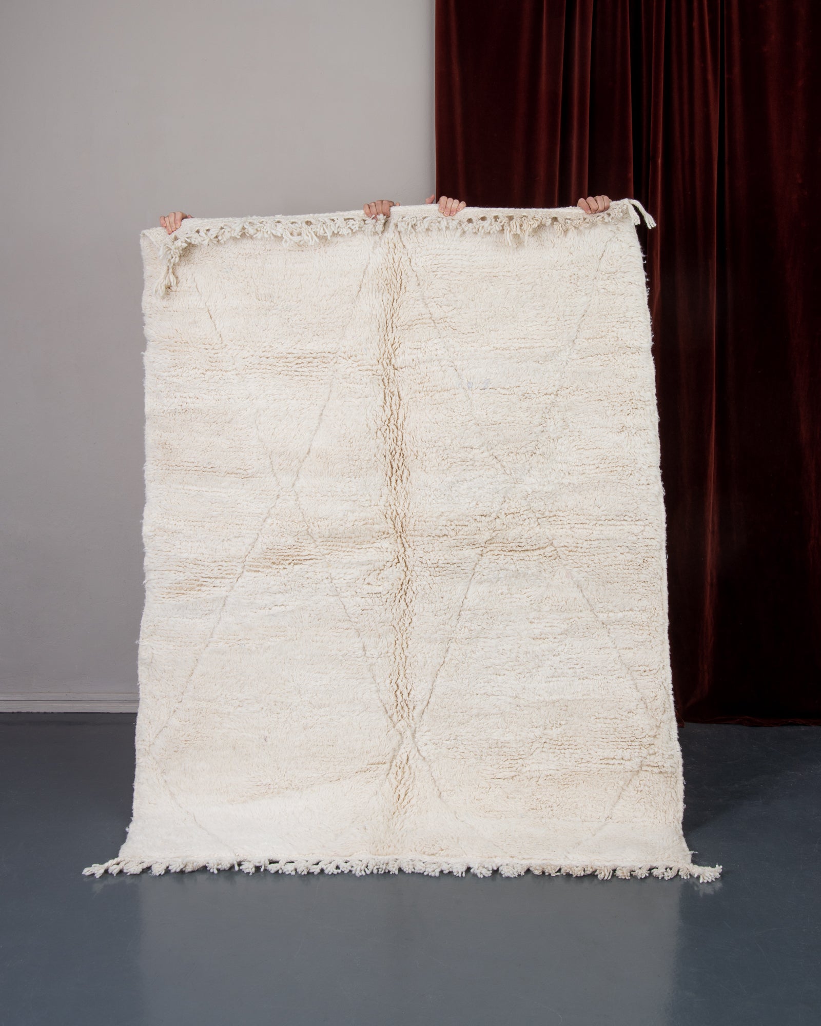 Modern designer handcrafted Berber rug from morocco Beniourain with beautiful colors and patterns