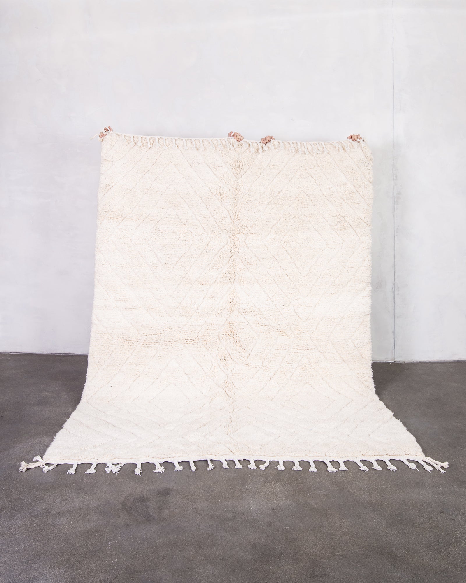 Modern designer handcrafted Berber rug from morocco Beniourain with beautiful colors and patterns