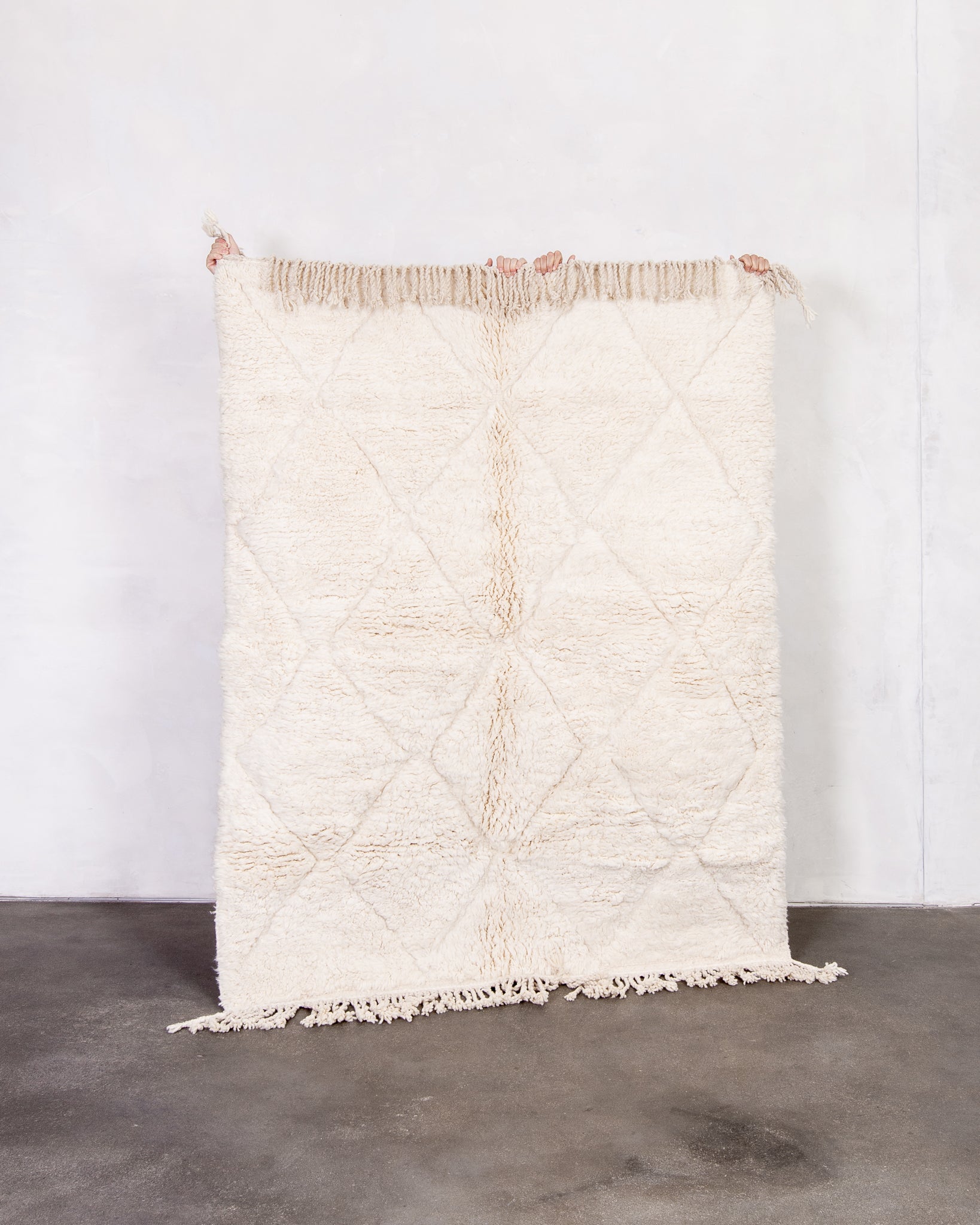 Modern designer handcrafted Berber rug from morocco Beniourain with beautiful colors and patterns