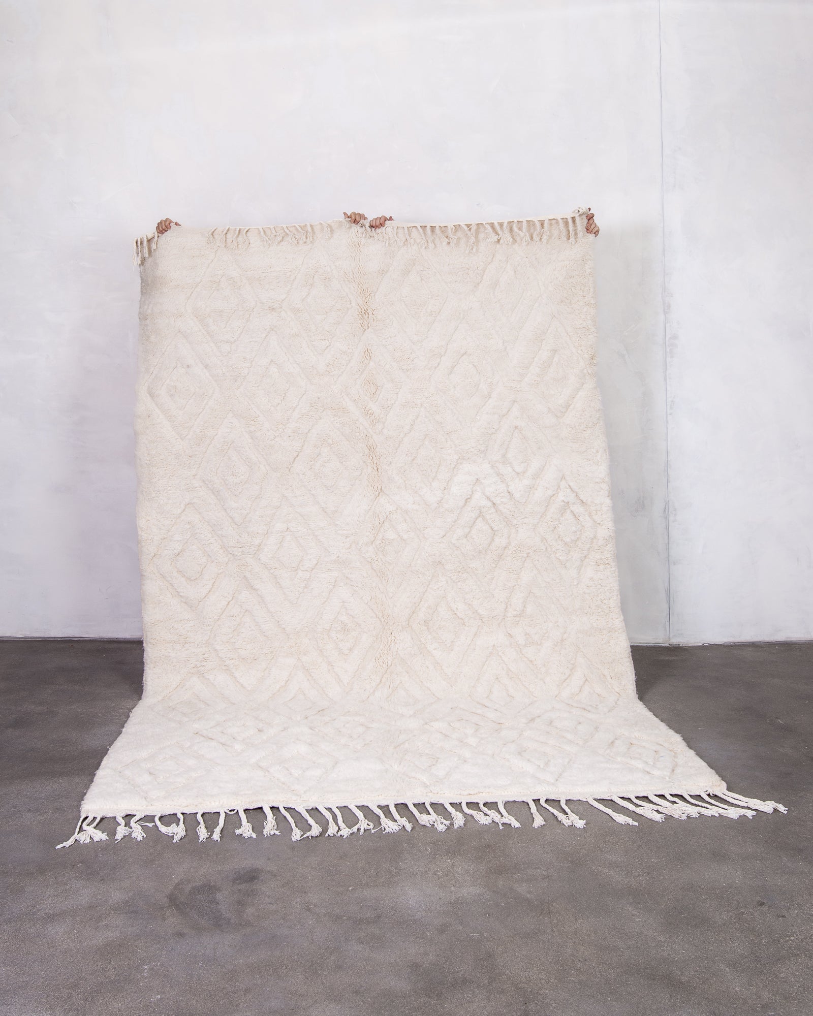 Modern designer handcrafted Berber rug from morocco Beniourain with beautiful colors and patterns