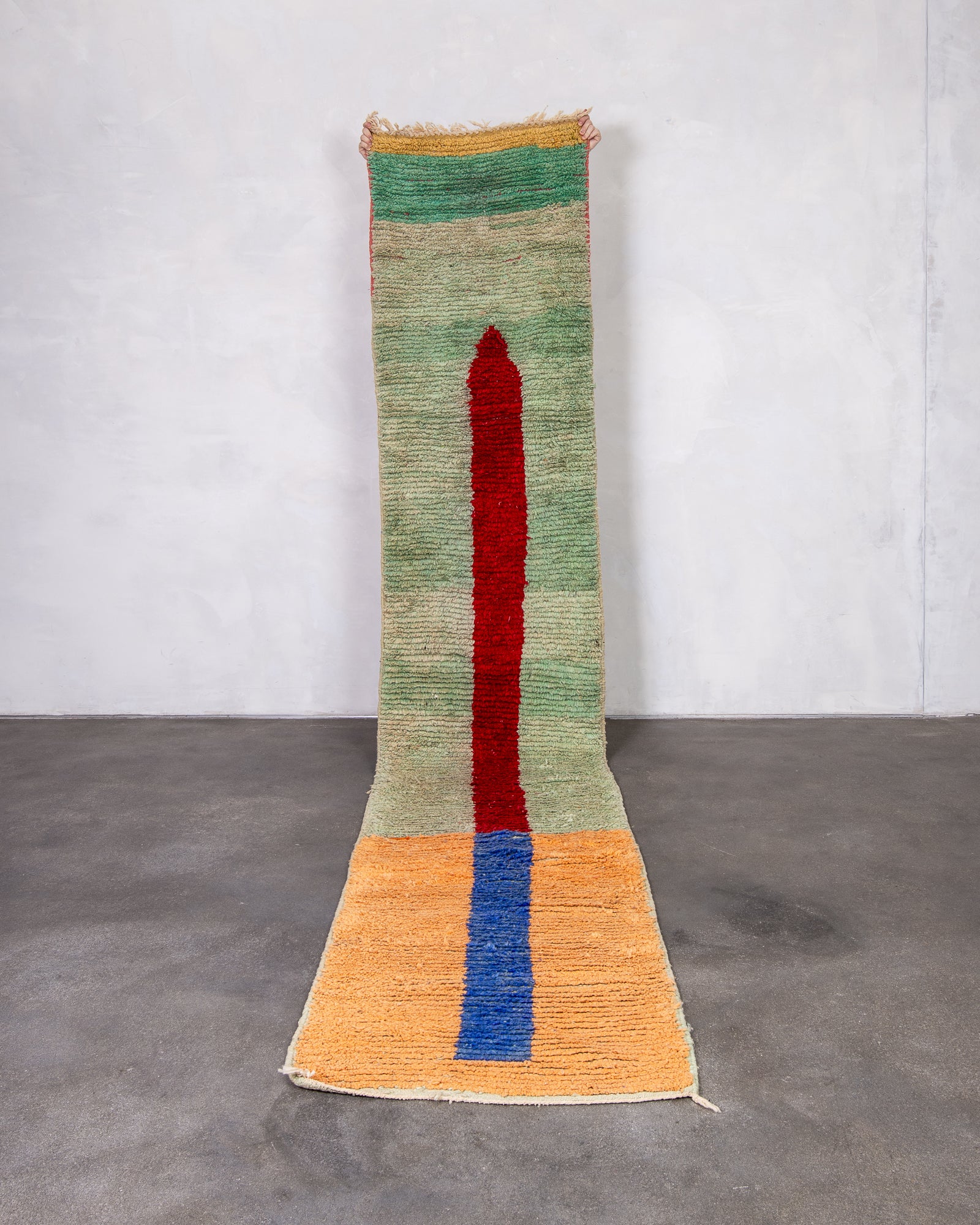 Modern designer handcrafted Berber rug from morocco Boujad with beautiful colors and patterns