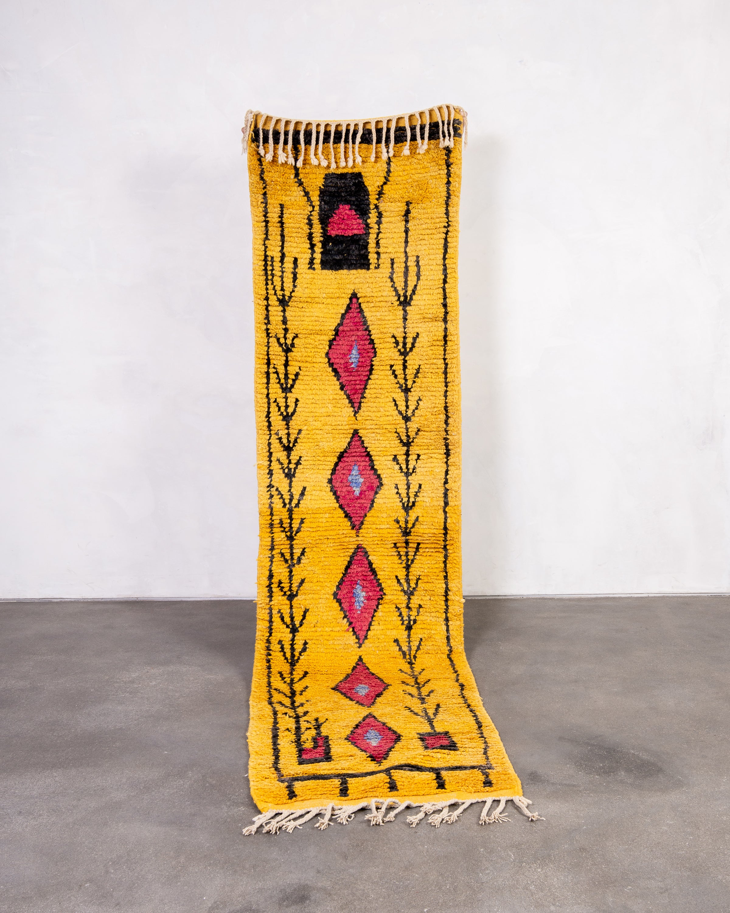 Modern designer handcrafted Berber rug from morocco Boujad with beautiful colors and patterns