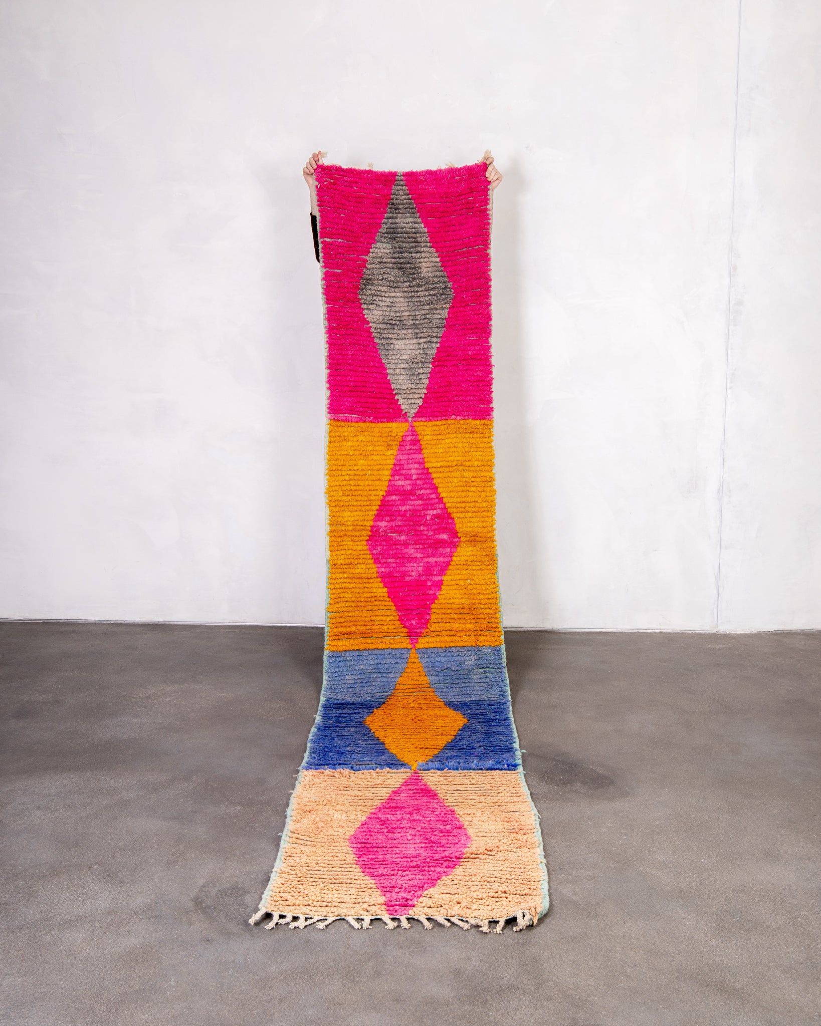 Modern designer handcrafted Berber rug from morocco Boujad with beautiful colors and patterns