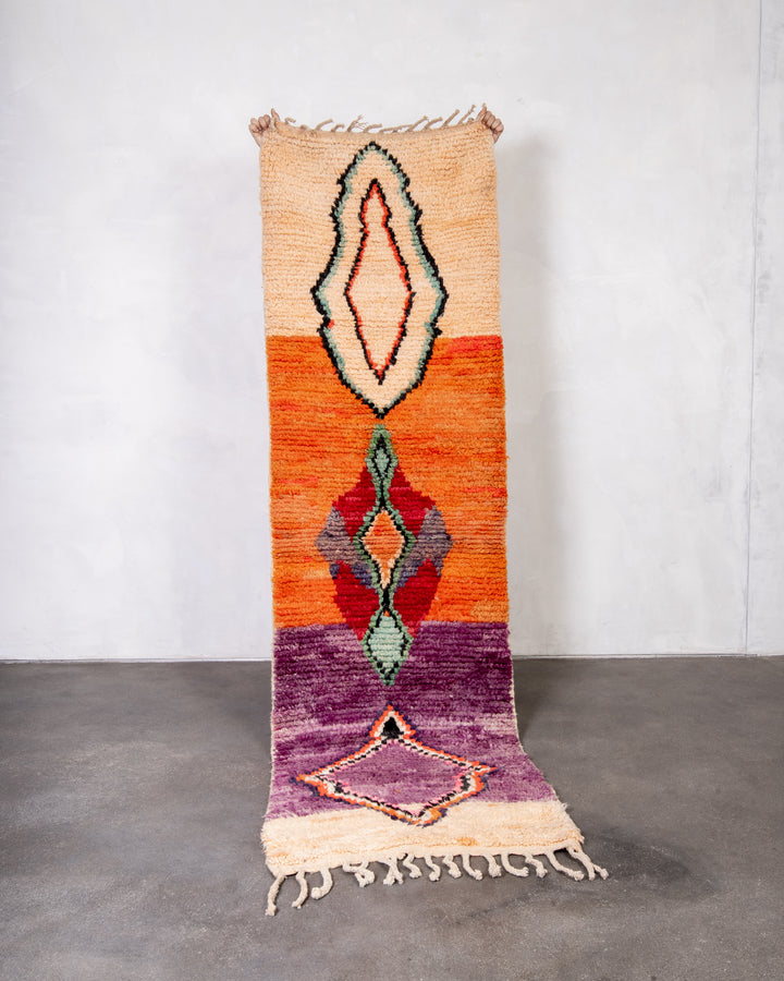 Modern designer handcrafted Berber rug from morocco Boujad with beautiful colors and patterns