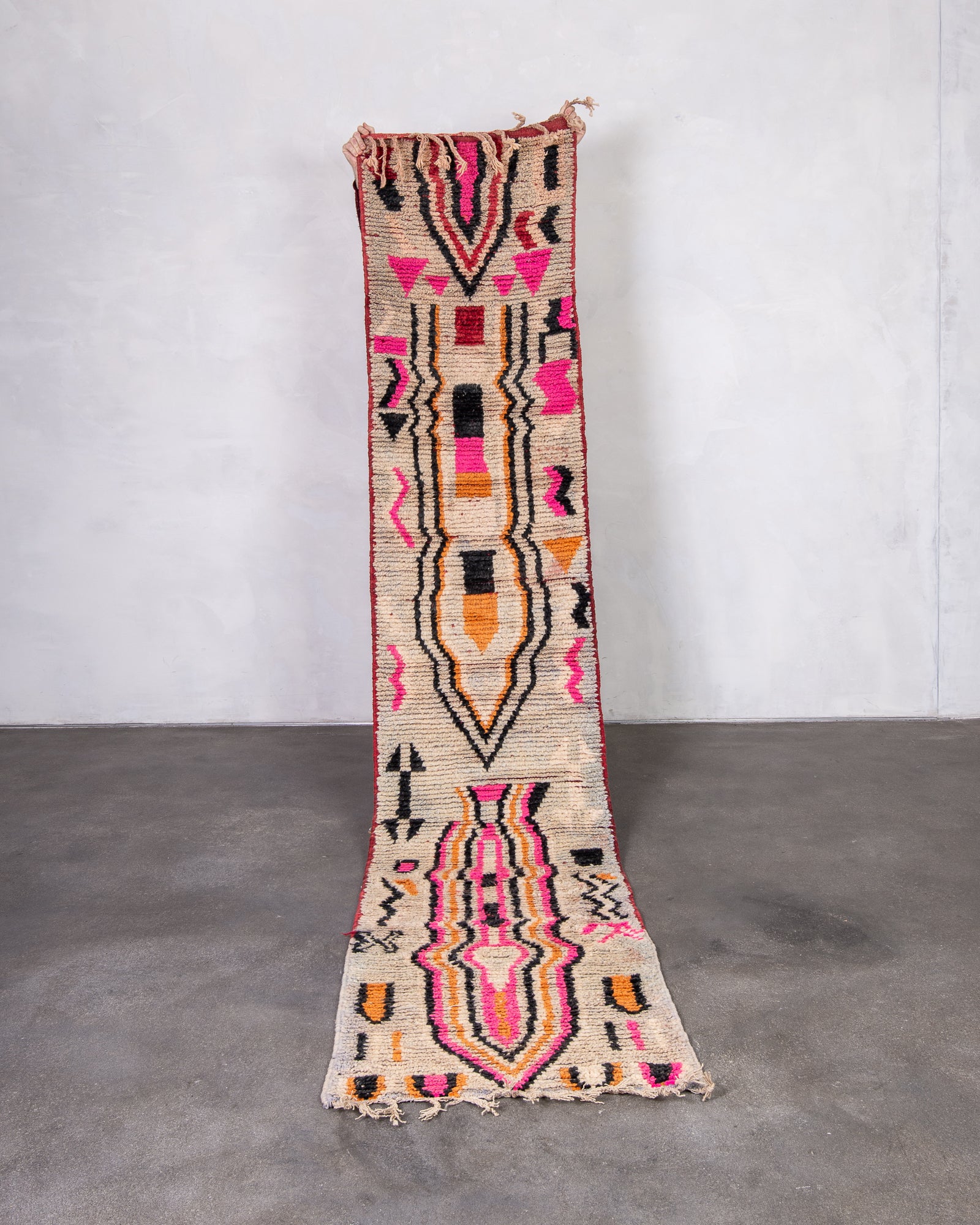 Modern designer handcrafted Berber rug from morocco Boujad with beautiful colors and patterns