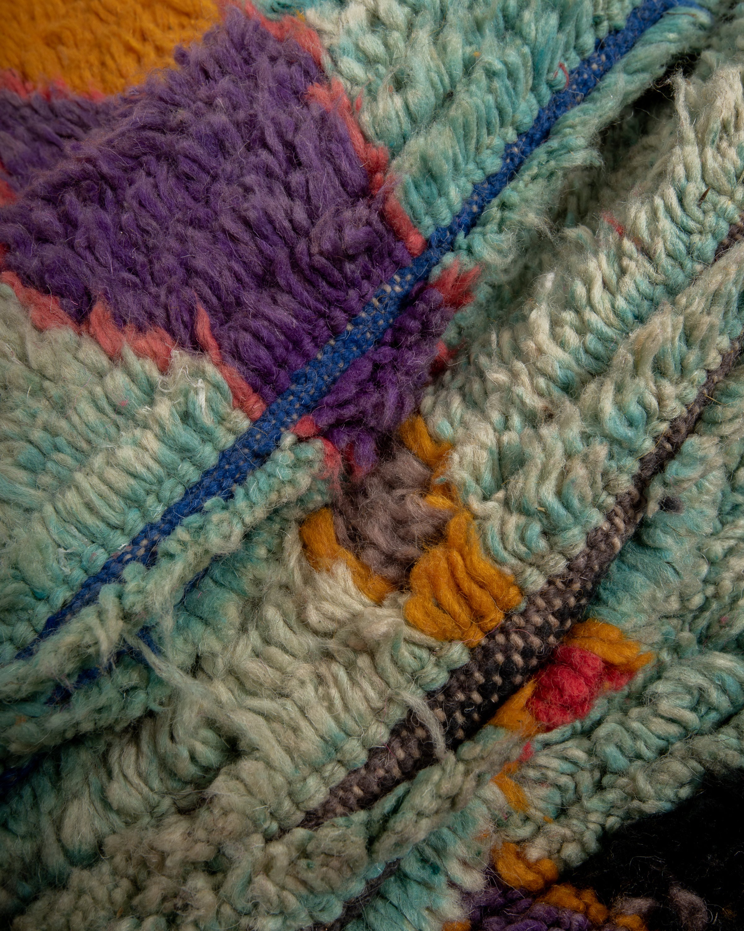 Modern designer handcrafted Berber rug from morocco Boujad with beautiful colors and patterns