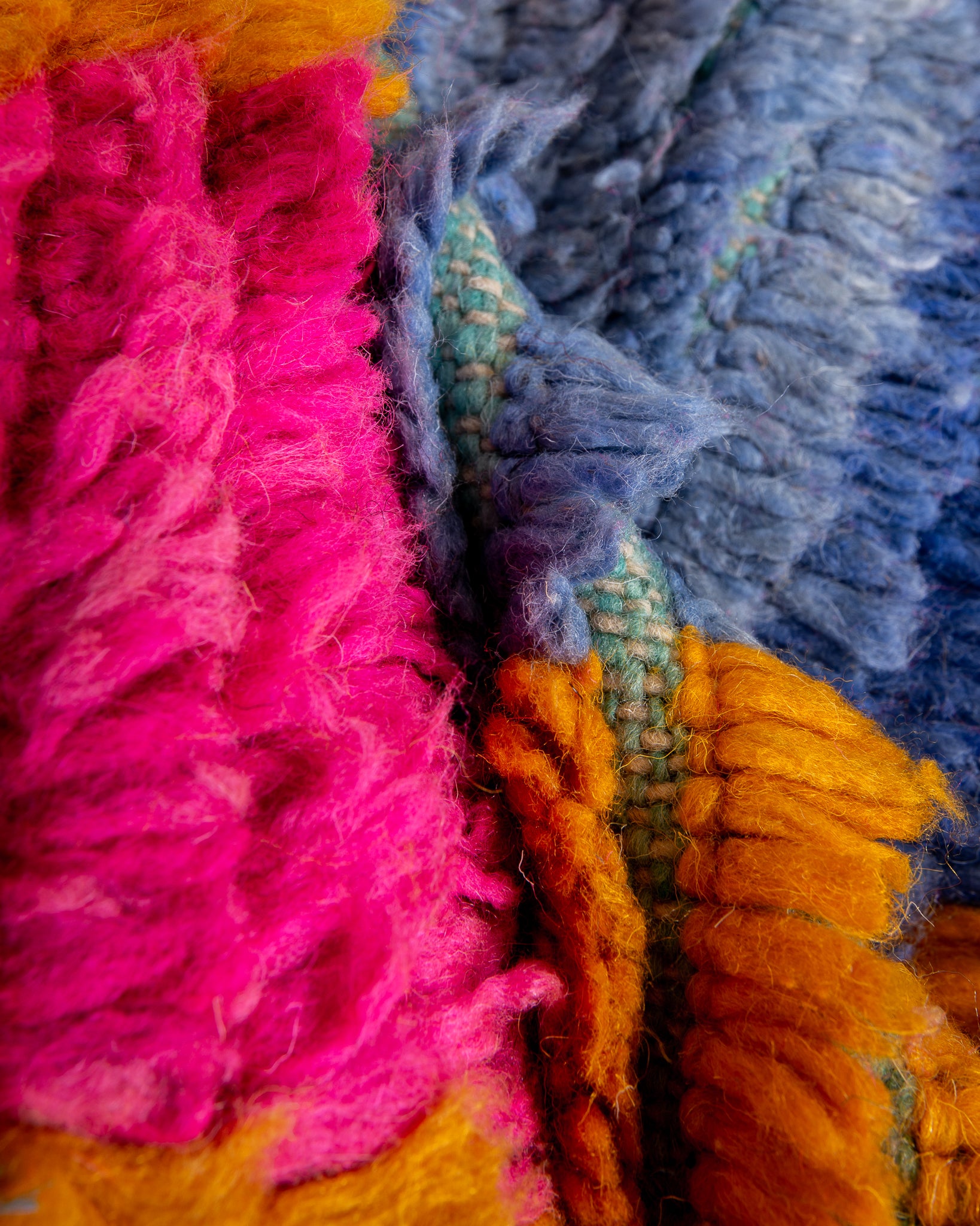 Modern designer handcrafted Berber rug from morocco Boujad with beautiful colors and patterns