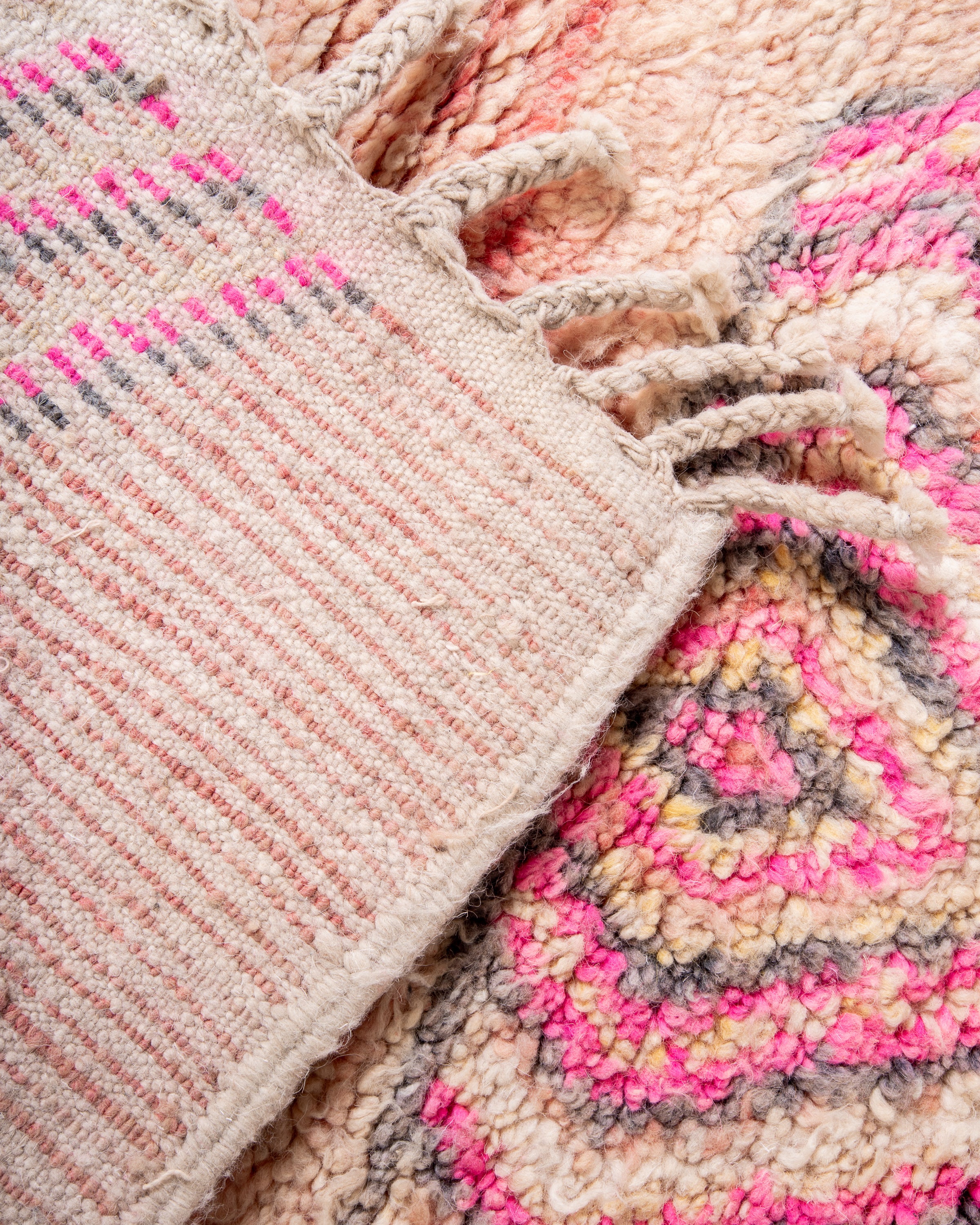 Modern designer handcrafted Berber rug from morocco Boujad with beautiful colors and patterns