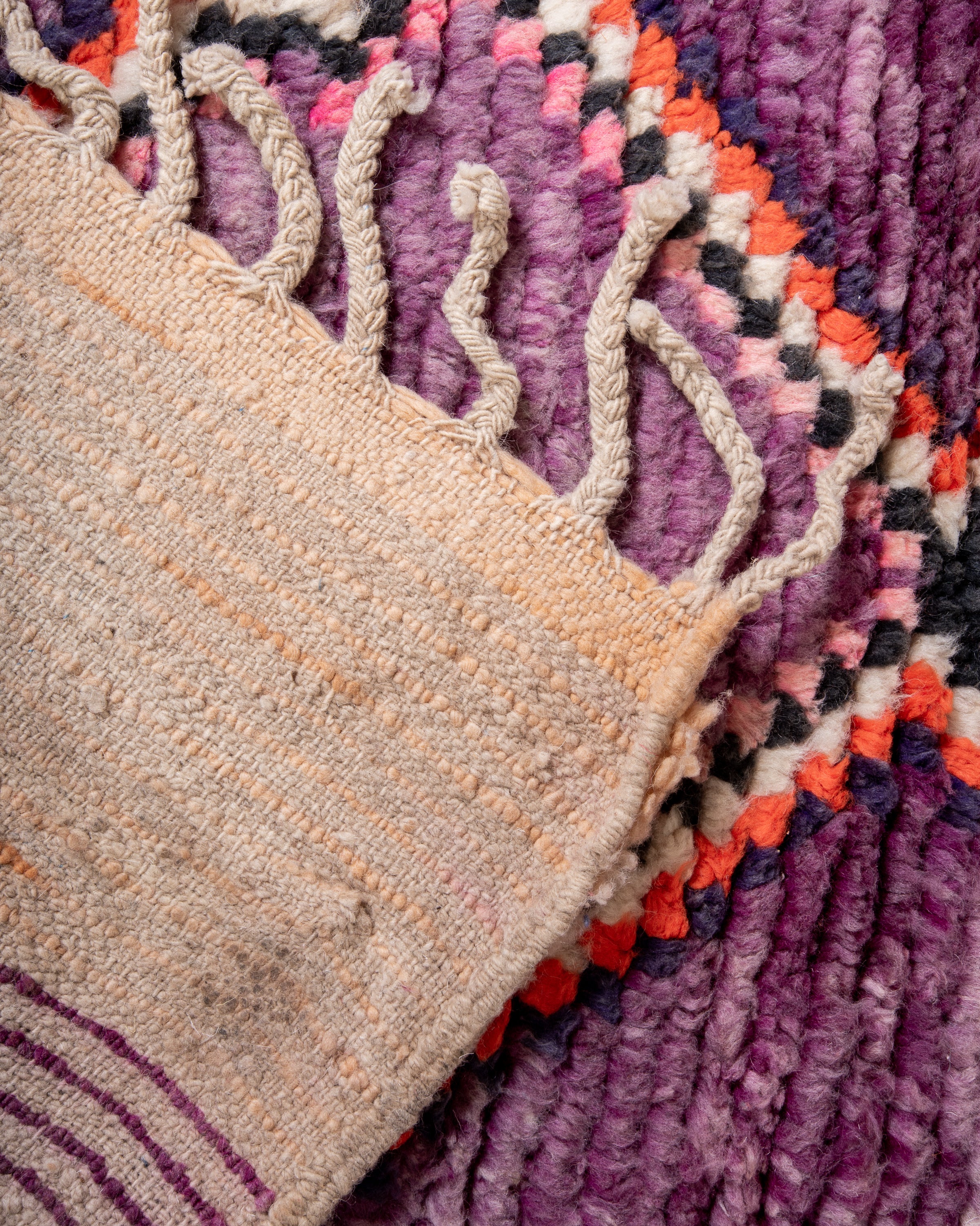 Modern designer handcrafted Berber rug from morocco Boujad with beautiful colors and patterns