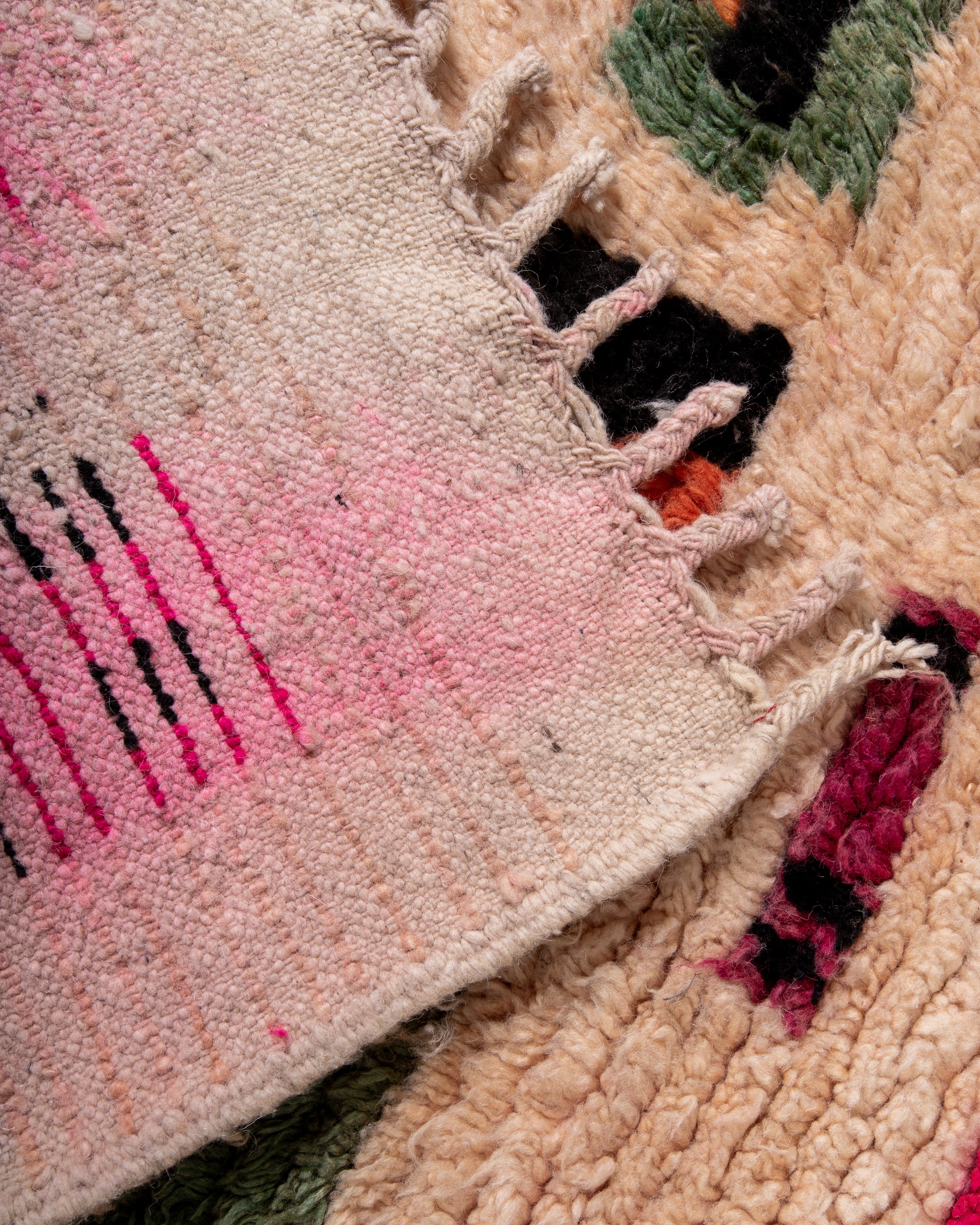 Modern designer handcrafted Berber rug from morocco Boujad with beautiful colors and patterns