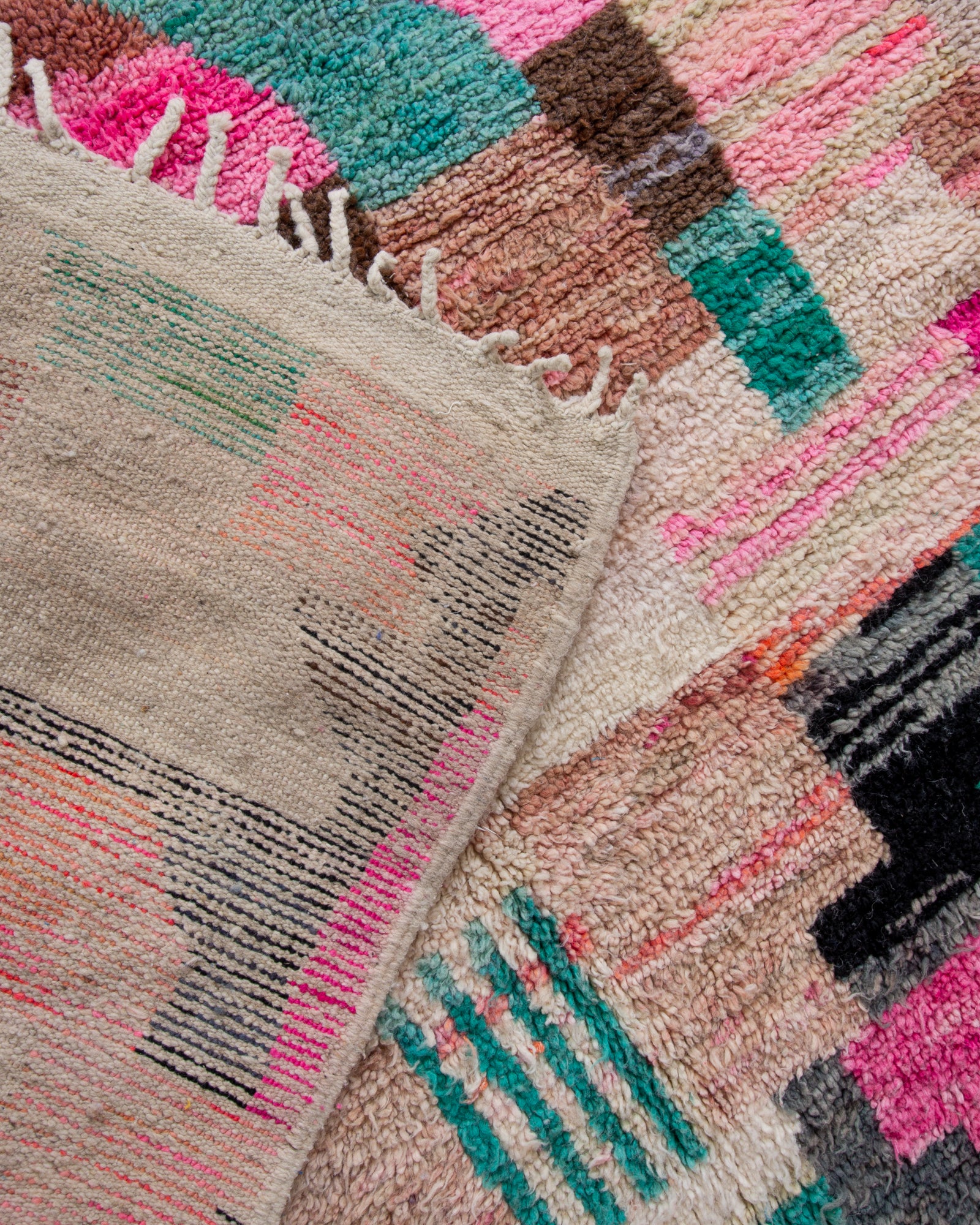 Modern designer handcrafted Berber rug from morocco Boujad with beautiful colors and patterns
