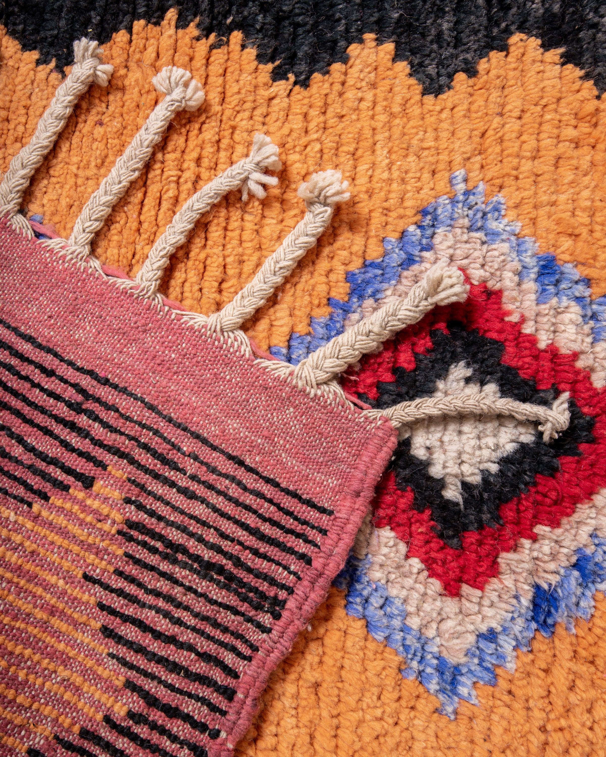 Modern designer handcrafted Berber rug from morocco Boujad with beautiful colors and patterns