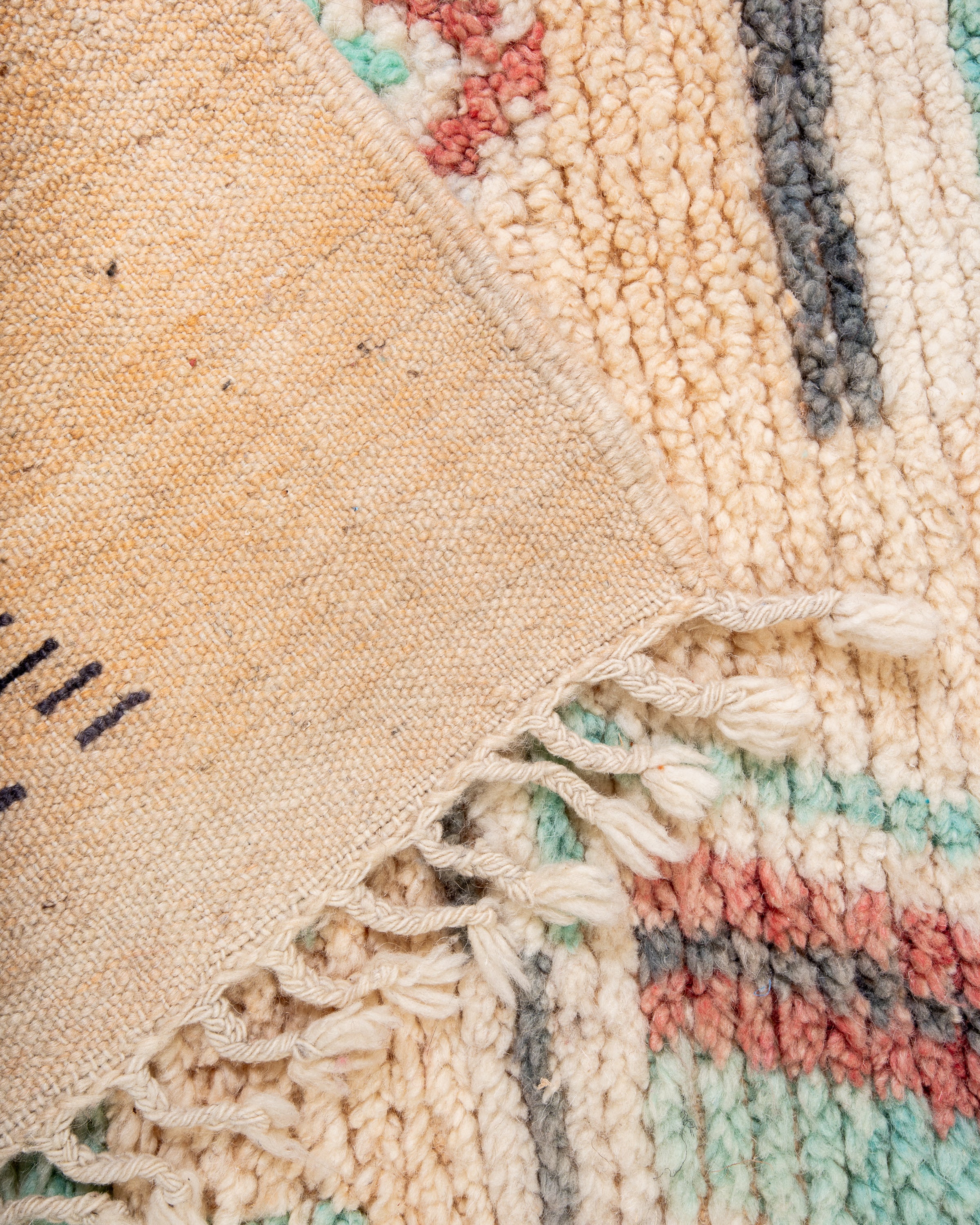 Modern designer handcrafted Berber rug from morocco Boujad with beautiful colors and patterns